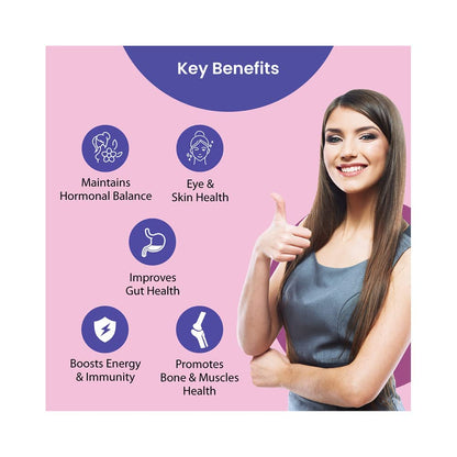 TATA 1MG Women's Multivitamin Dietary Supplement Veg Tablets with Zinc, Vitamin C, Calcium, Vitamin D & Iron, 52g - in use