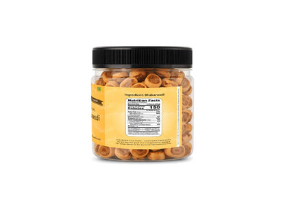 THAR NUTS ORGANIC Gujarati Mini Bhakarwadi, Traditional Indian Namkeen Snack, Crunchy Gluten-Free Spirals - back view
