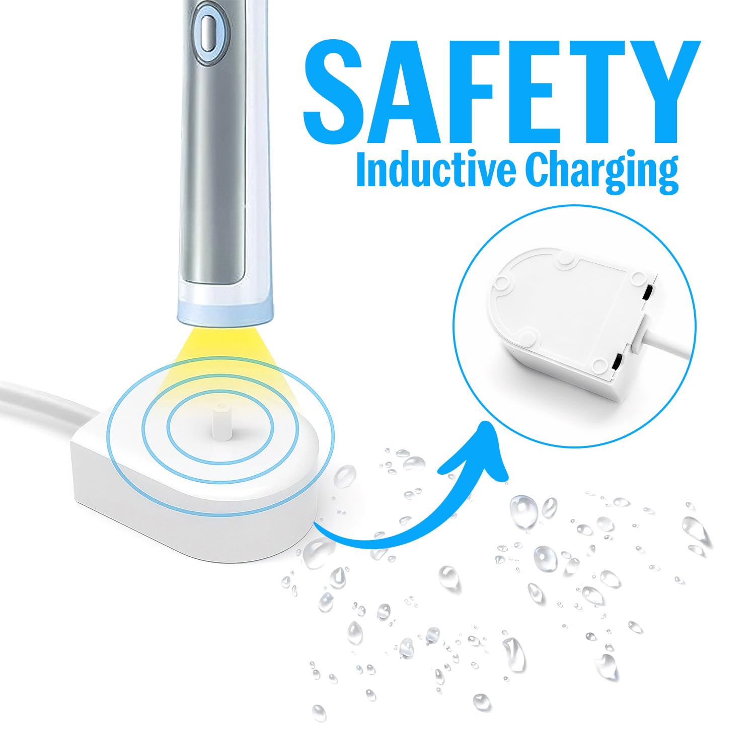The AutoStory Oral-B Electric Toothbrush Replacement Charger, Universal Voltage 110-240V, Waterproof, Travel-Friendly, Compat
