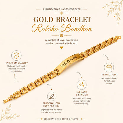 The Bae Gift Advocate Rudraksha Rakhi with Name | Personalized Name Rakhdi for Brother| Rakshabandhan Name Rudraksha Bracelet