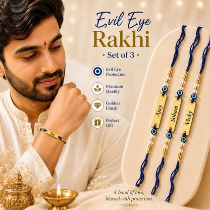 The Bae Gift Advocate Rudraksha Rakhi with Name | Personalized Name Rakhdi for Brother| Rakshabandhan Name Rudraksha Bracelet