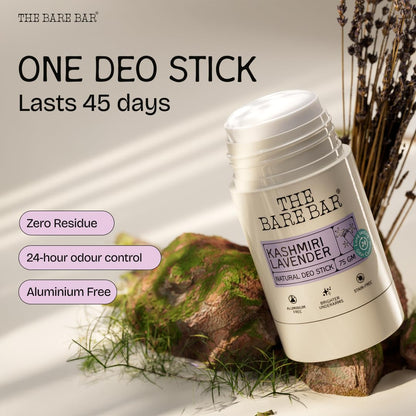 The Bare Bar Madurai Jasmine Natural Deodorant Stick, 28g, Aluminium-Free, Baking Soda-Free, Unisex - packaging (13)