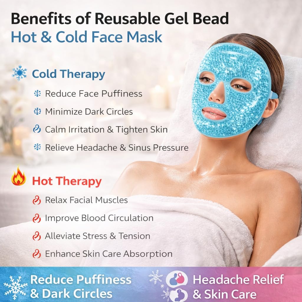 THE CLOTHING DOOR Hydrogel Face Mask, 34ml, Overnight Sheet Mask - Cold Face Mask for Women - label detail (13)