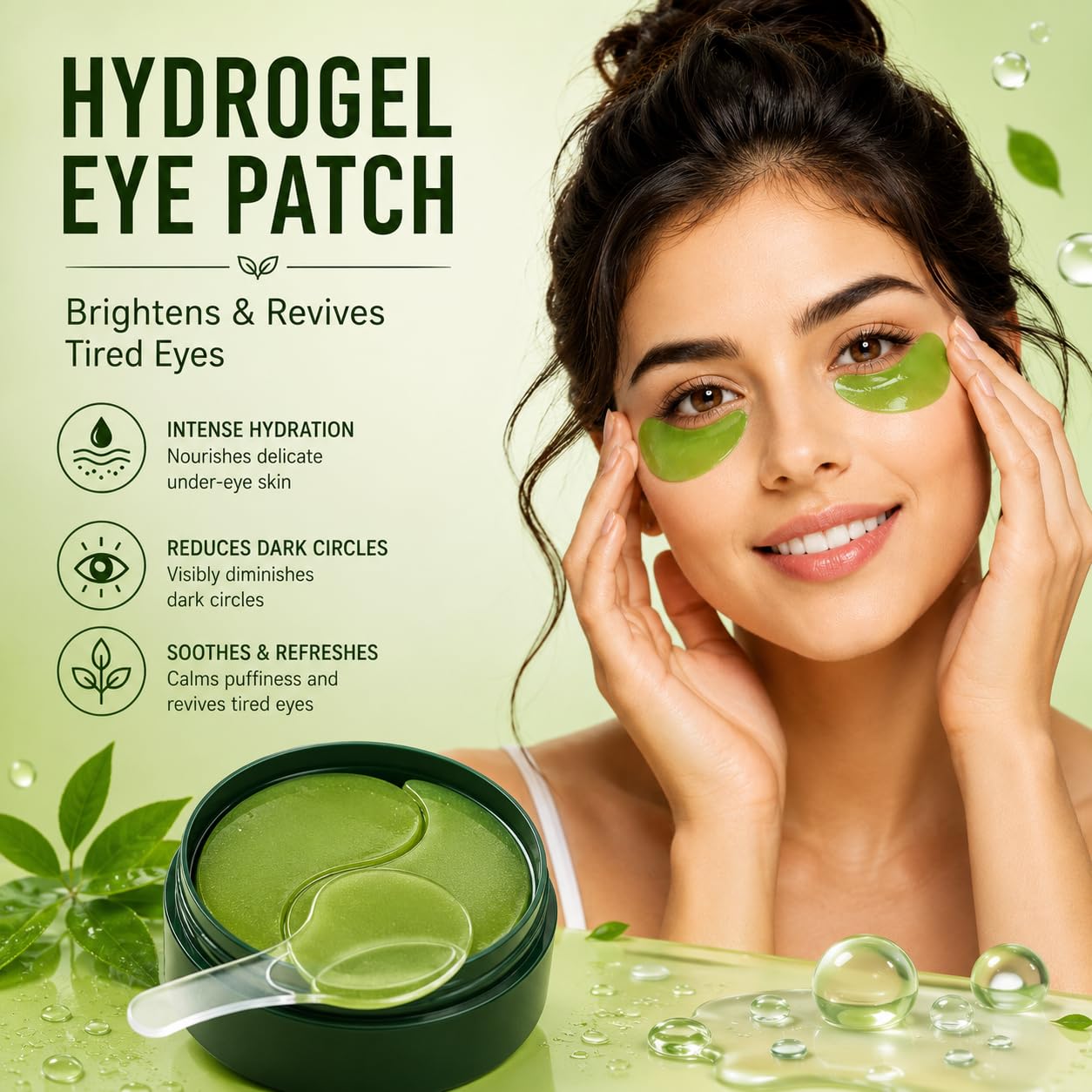 THE CLOTHING DOOR Hydrogel Face Mask, 34ml, Overnight Sheet Mask - Cold Face Mask for Women - front view (27)