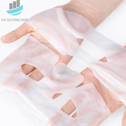 THE CLOTHING DOOR Hydrogel Face Mask, 34ml, Overnight Sheet Mask - Cold Face Mask for Women - label detail