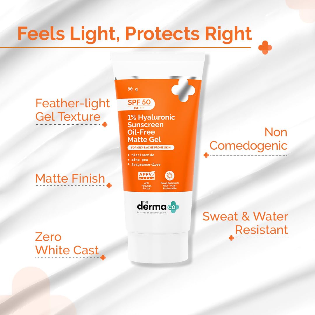The Derma Co 1% Hyaluronic Sunscreen Oil-Free Matte Gel SPF 50 PA++++ for Oily Acne-Prone Skin - ingredients panel (23)