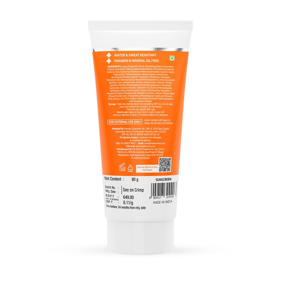 The Derma Co 1% Hyaluronic Sunscreen Oil-Free Matte Gel SPF 50 PA++++ for Oily Acne-Prone Skin - size and scale (26)