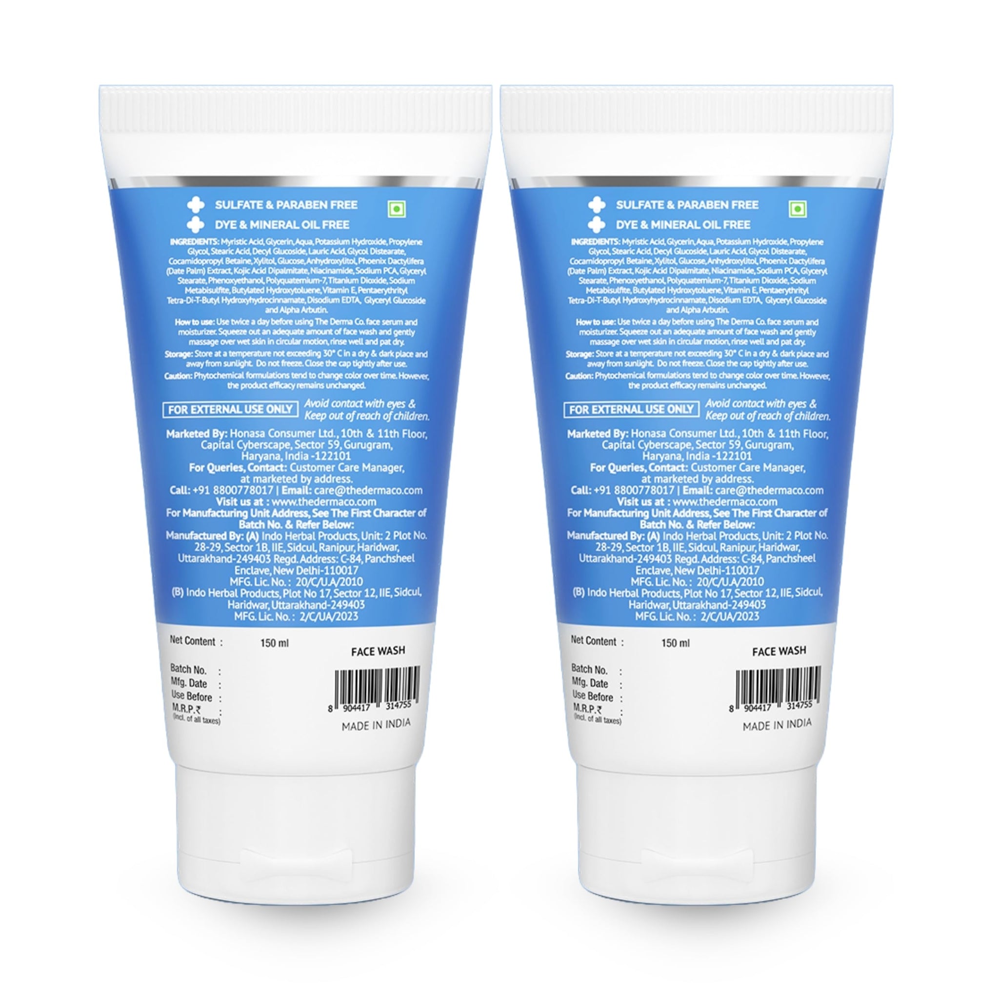 The Derma Co 1% Kojic Acid Face Wash with Niacinamide & Alpha Arbutin, Unisex Face Wash for All Skin Types - close-up detail 