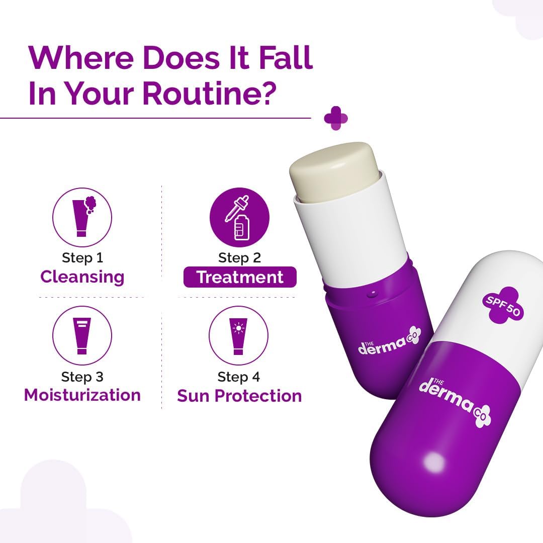 The Derma Co 1% Kojic Acid Lip Balm with SPF 50 PA+++, Arbutin and Peptide Complex, 4.5g - label detail