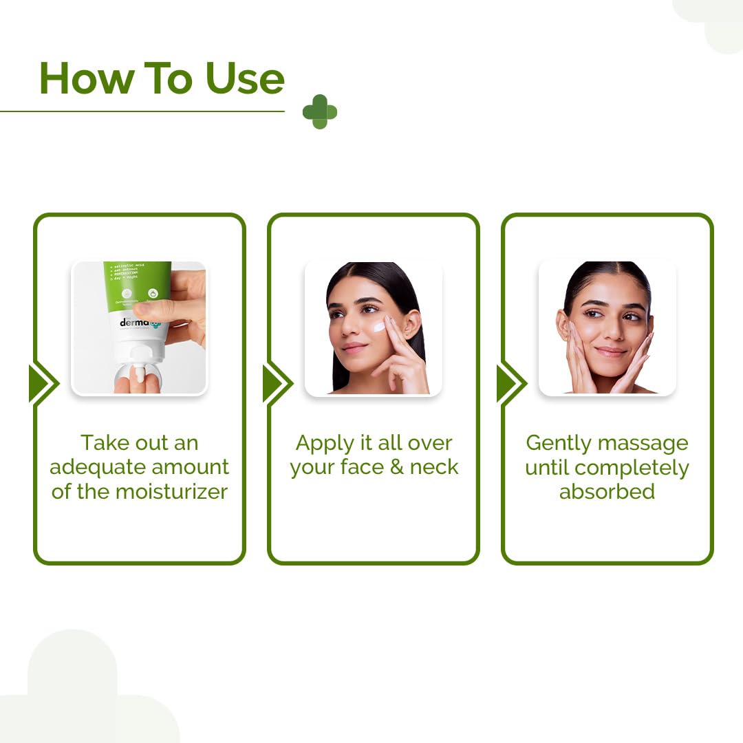 The Derma Co 1% Salicylic Acid Oil-Free Face Moisturizer with Oat Extract, 50g - label detail