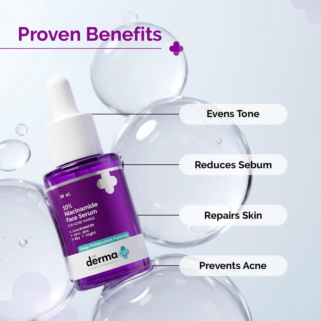 The Derma Co 10% Niacinamide Serum with 2% Zinc, Facial Serum, Multiple Sizes - label detail (20)