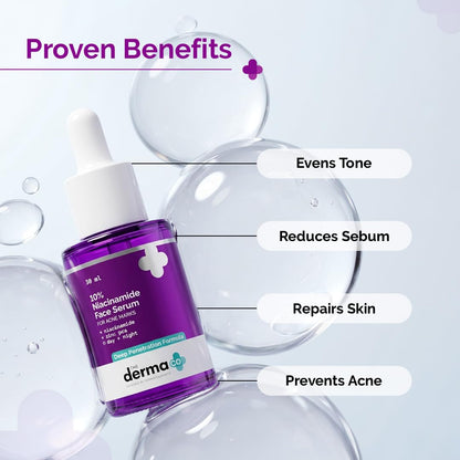 The Derma Co 10% Niacinamide Serum with 2% Zinc, Facial Serum, Multiple Sizes - label detail (20)