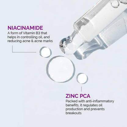 The Derma Co 10% Niacinamide Serum with 2% Zinc, Facial Serum, Multiple Sizes - ingredients panel