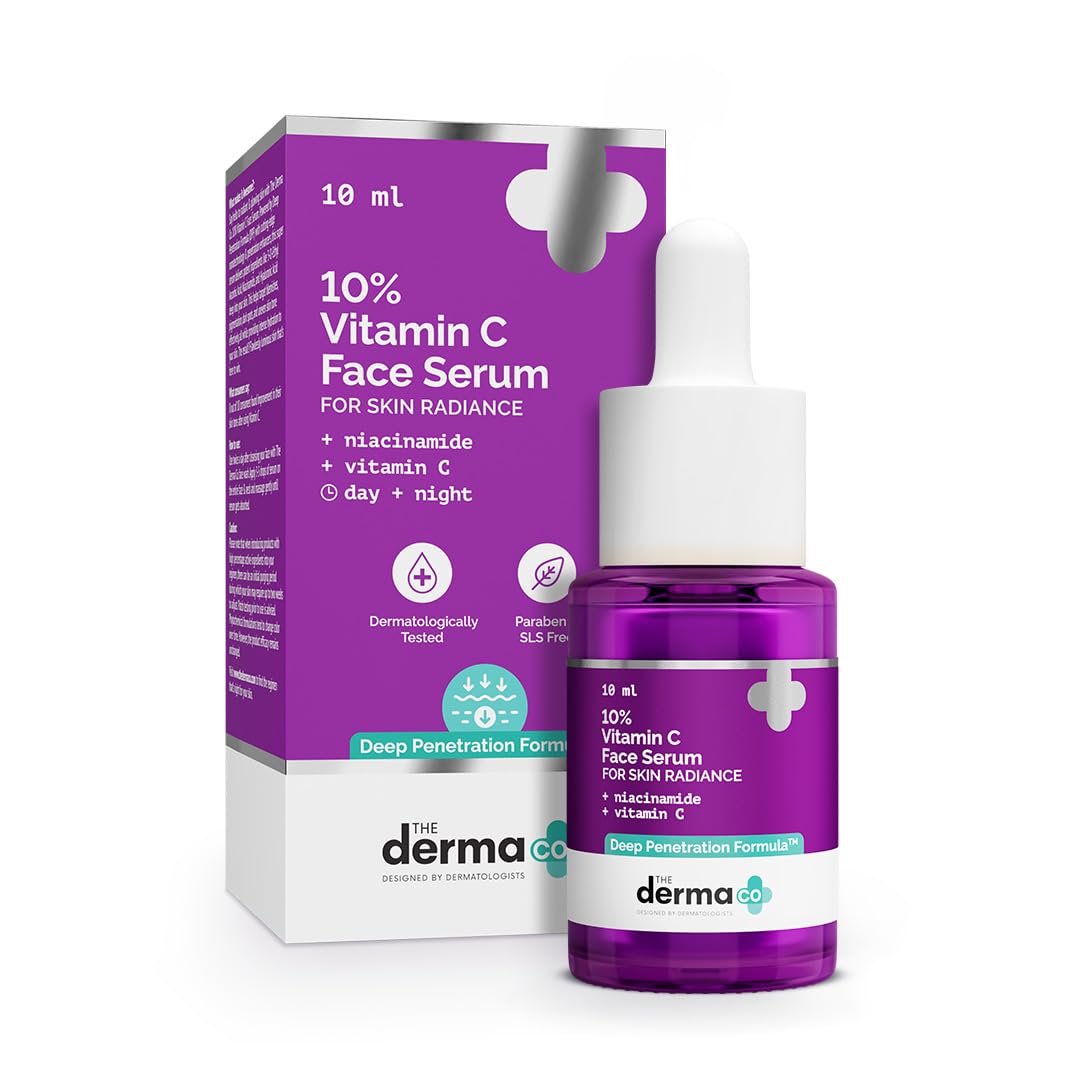 The Derma Co 10% Vitamin C Face Serum with 5% Niacinamide and Hyaluronic Acid