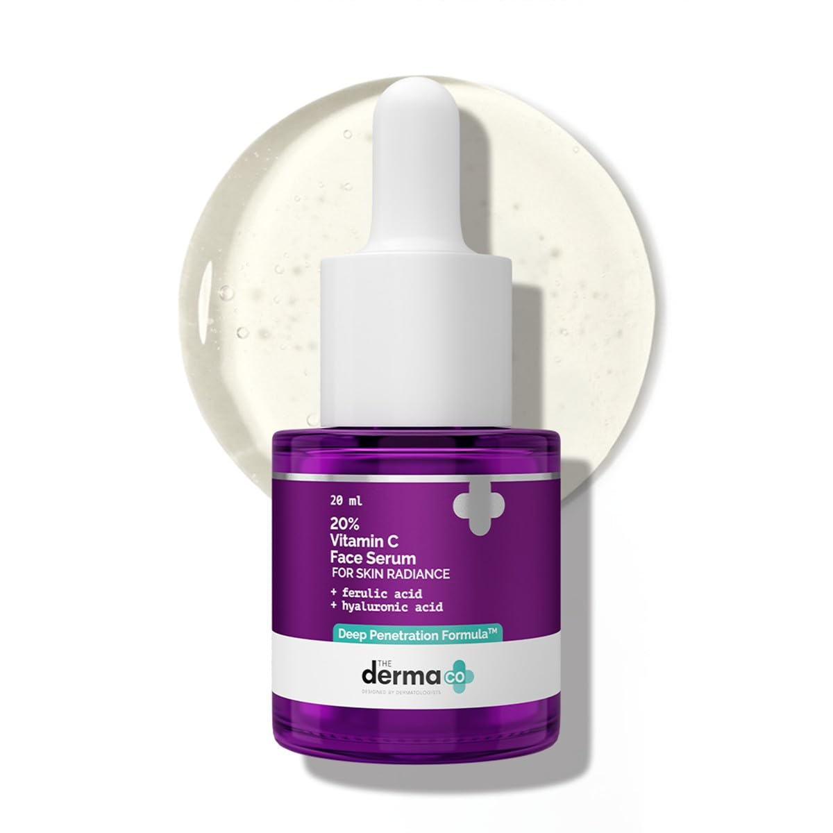 The Derma Co 20% Vitamin C Face Serum, 20 ml, Suitable for Oily Skin, Unisex