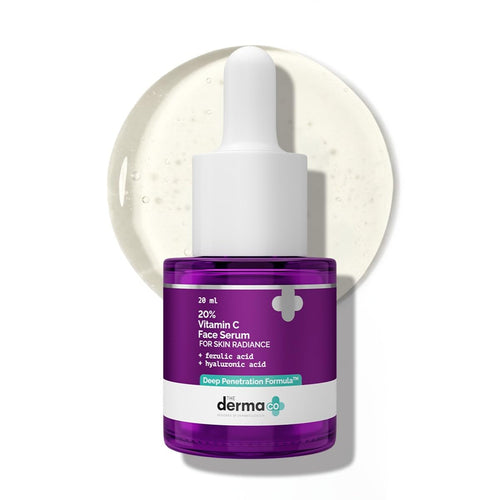 The Derma Co 20% Vitamin C Face Serum, 20 ml, Suitable for Oily Skin, Unisex