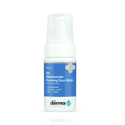 The Derma Co 3% Niacinamide Foaming Face Wash, 100 ml, for All Skin Types - front view