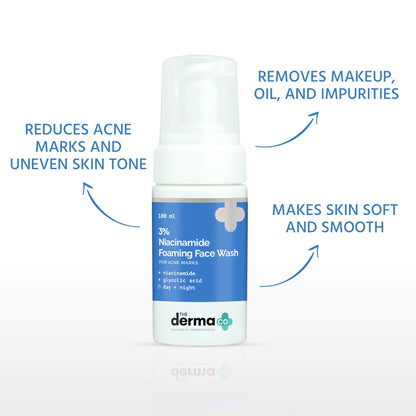 The Derma Co 3% Niacinamide Foaming Face Wash, 100 ml, for All Skin Types - back view