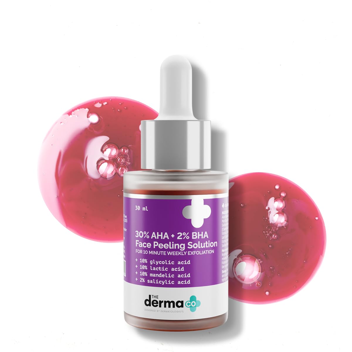 The Derma Co 30% AHA + 2% BHA Peeling Solution, 30 ml, Facial Exfoliant Serum
