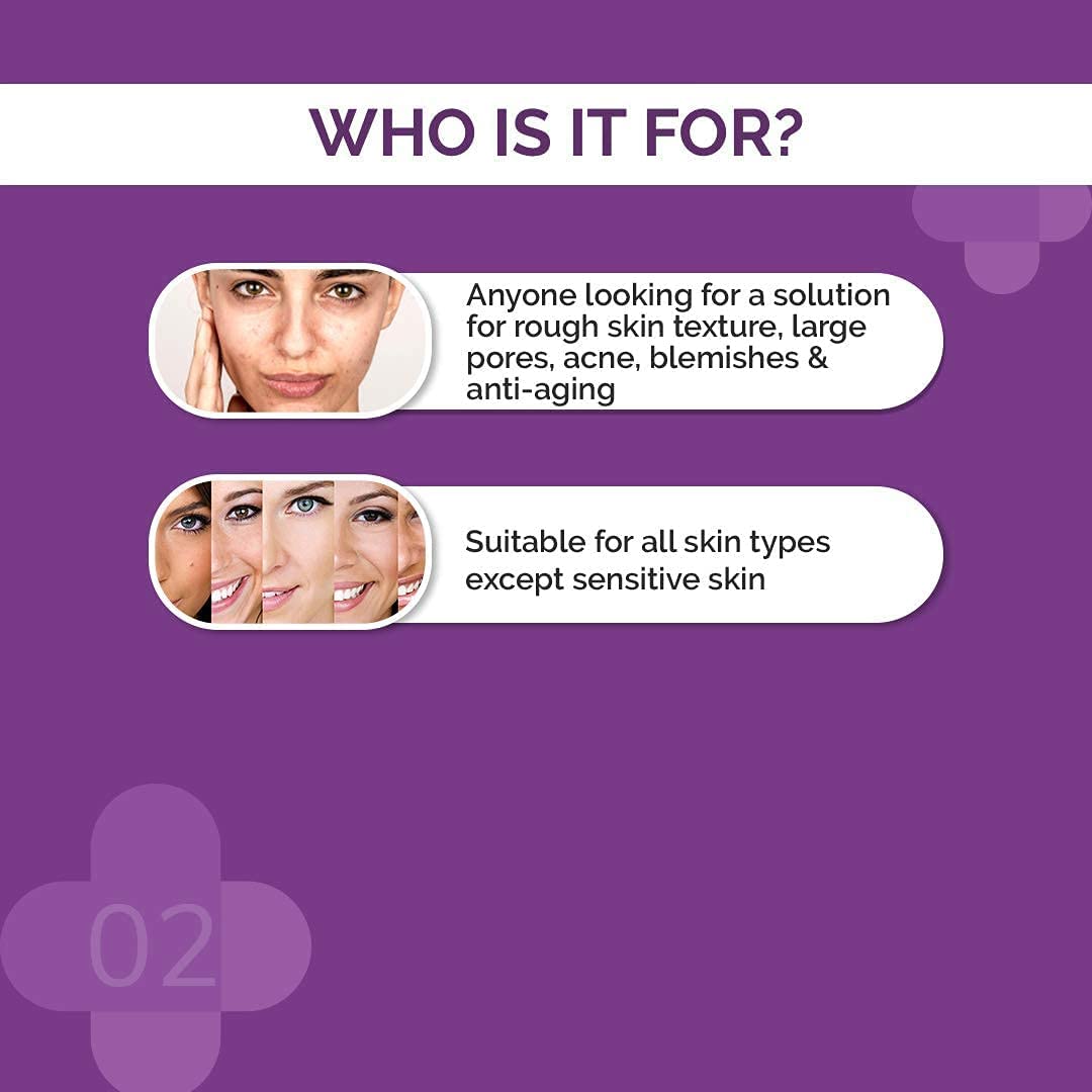 The Derma Co 30% AHA + 2% BHA Peeling Solution, 30 ml, Facial Exfoliant Serum - label detail