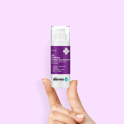 The Derma Co 5% Caffeine Under Eye Serum with Retinol & Peptide, 15ml Face Serum - front view