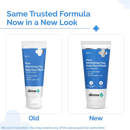 The Derma Co Pore Minimizing Clay Daily Face Wash with 1% Niacinamide and 2% PHA, 100 ml - ingredients panel