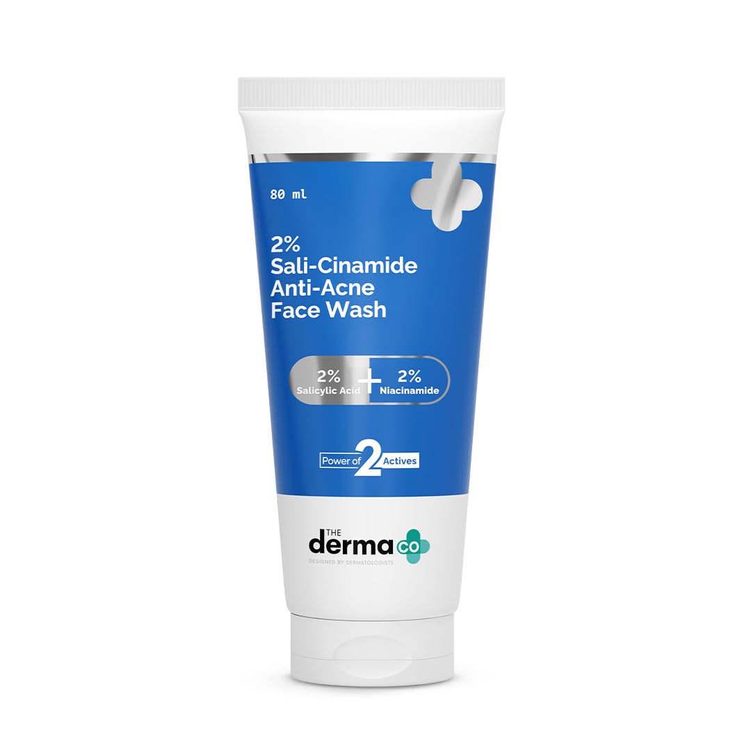 The Derma Co Sali-Cinamide Face Wash, 2% Salicylic Acid & 2% Niacinamide, Facial Cleanser