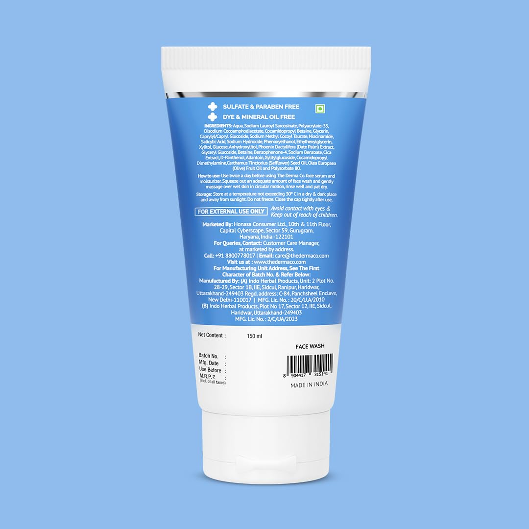 The Derma Co Sali-Cinamide Face Wash, 2% Salicylic Acid & 2% Niacinamide, Facial Cleanser - in use (14)