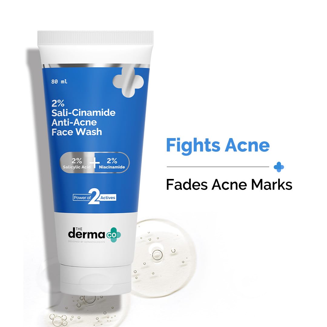 The Derma Co Sali-Cinamide Face Wash, 2% Salicylic Acid & 2% Niacinamide, Facial Cleanser - front view
