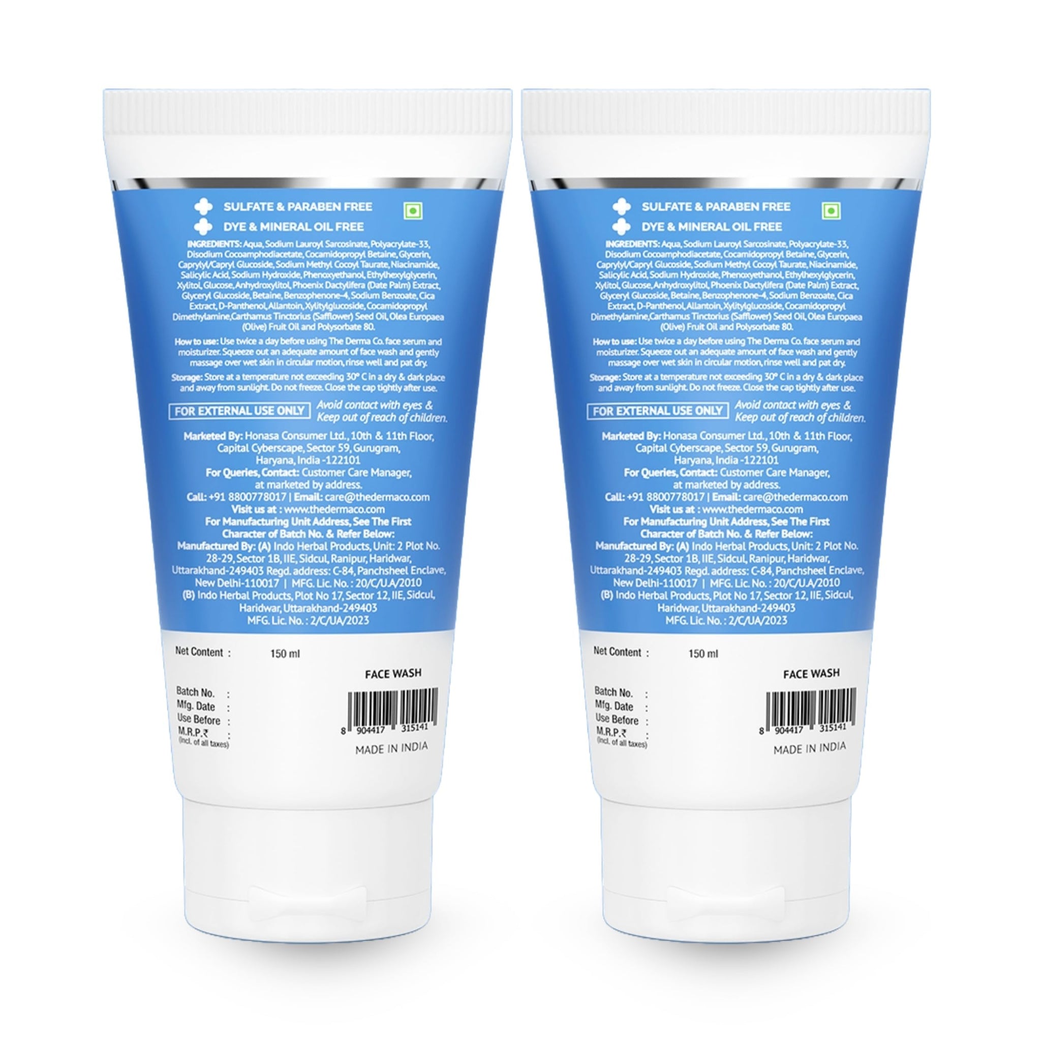 The Derma Co Sali-Cinamide Face Wash, 2% Salicylic Acid & 2% Niacinamide, Facial Cleanser - ingredients panel (21)