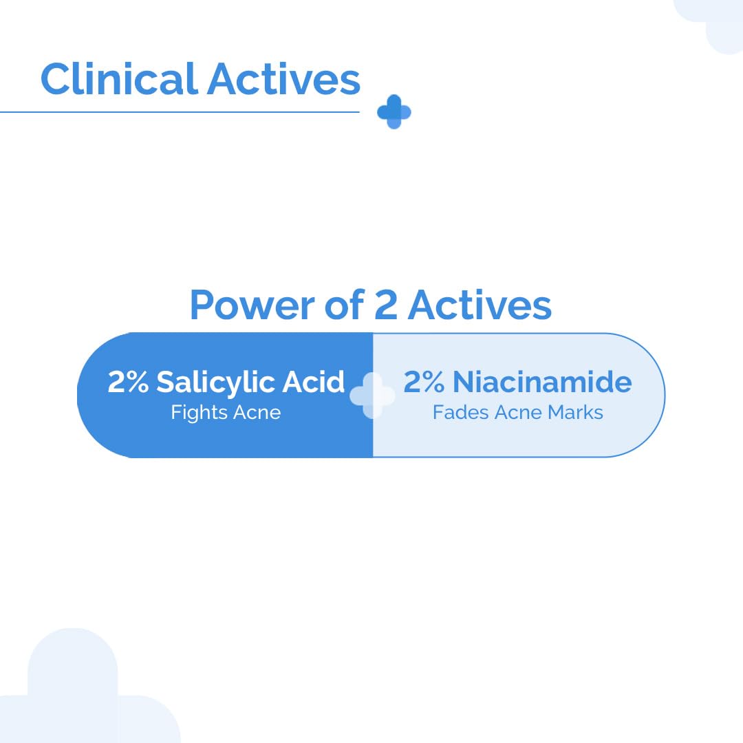 The Derma Co Sali-Cinamide Face Wash, 2% Salicylic Acid & 2% Niacinamide, Facial Cleanser - packaging