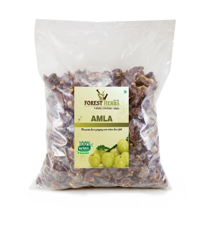 The Forest Herbs Dry Amla Pieces (Dried Gooseberry) 500g, Whole, No Salt or Sugar