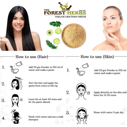 The Forest Herbs Dry Amla Pieces (Dried Gooseberry) 500g, Whole, No Salt or Sugar - packaging