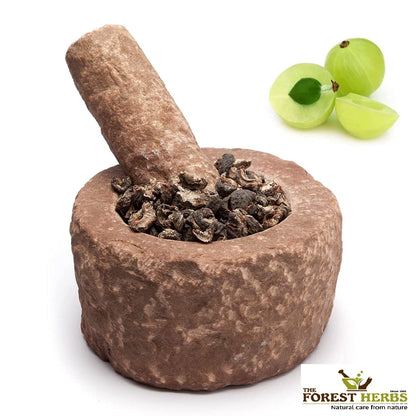 The Forest Herbs Dry Amla Pieces (Dried Gooseberry) 500g, Whole, No Salt or Sugar - label detail