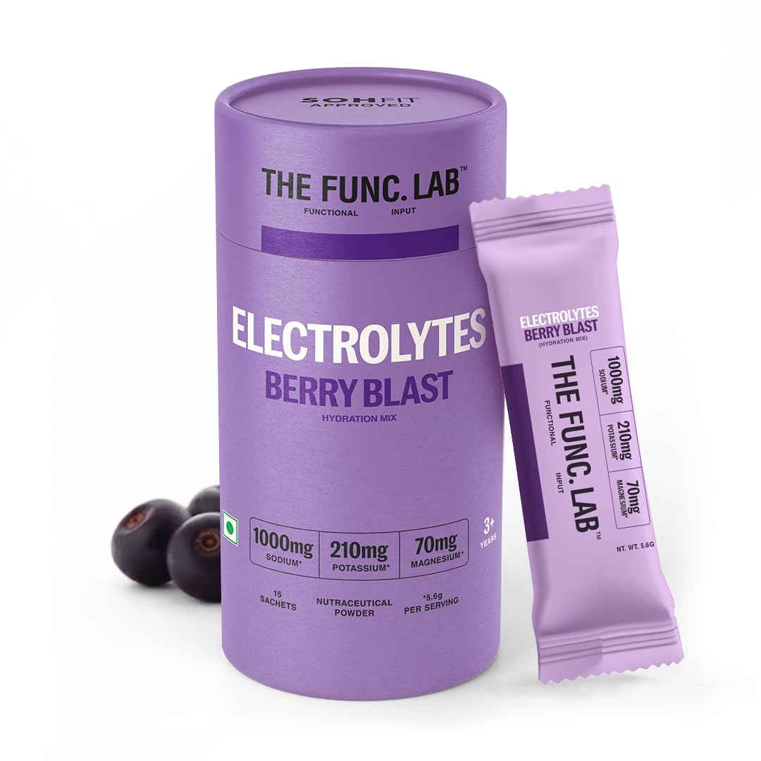 The Func. Lab Daily Electrolytes - Assorted | 15 Sachets | Instant Hydration Powder with Sodium, Potassium, Magnesium | Sugar