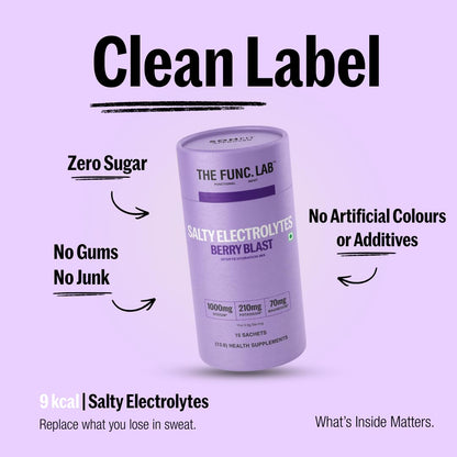 The Func. Lab Daily Electrolytes - Assorted | 15 Sachets | Instant Hydration Powder with Sodium, Potassium, Magnesium | Sugar