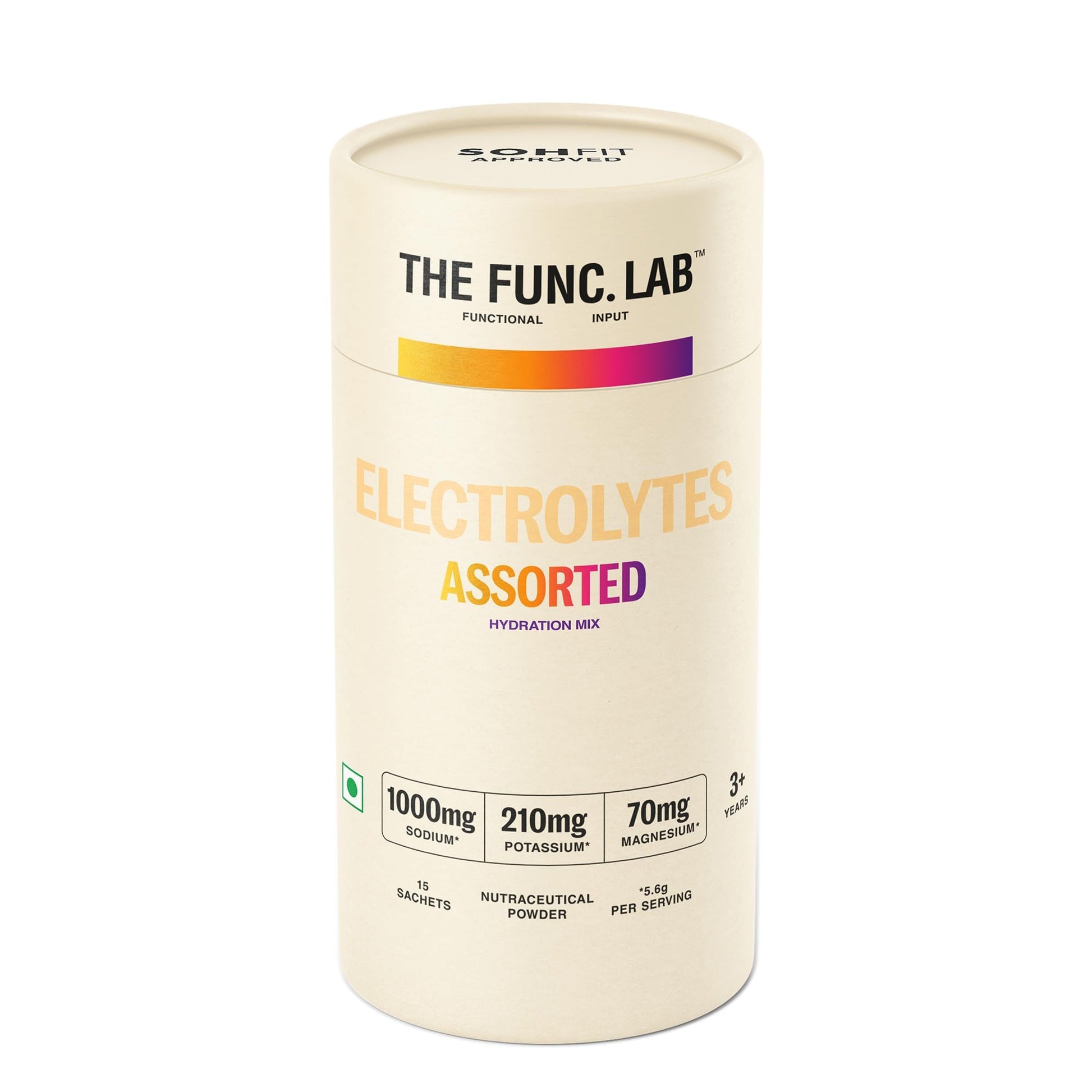 The Func. Lab Daily Electrolytes - Assorted | 15 Sachets | Instant Hydration Powder with Sodium, Potassium, Magnesium | Sugar