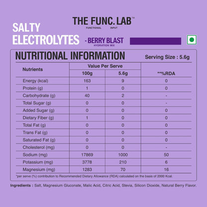 The Func. Lab Daily Electrolytes - Assorted | 15 Sachets | Instant Hydration Powder with Sodium, Potassium, Magnesium | Sugar