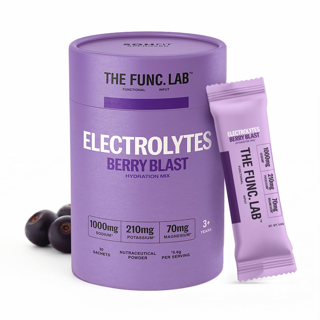 The Func. Lab Daily Electrolytes - Assorted | 15 Sachets | Instant Hydration Powder with Sodium, Potassium, Magnesium | Sugar