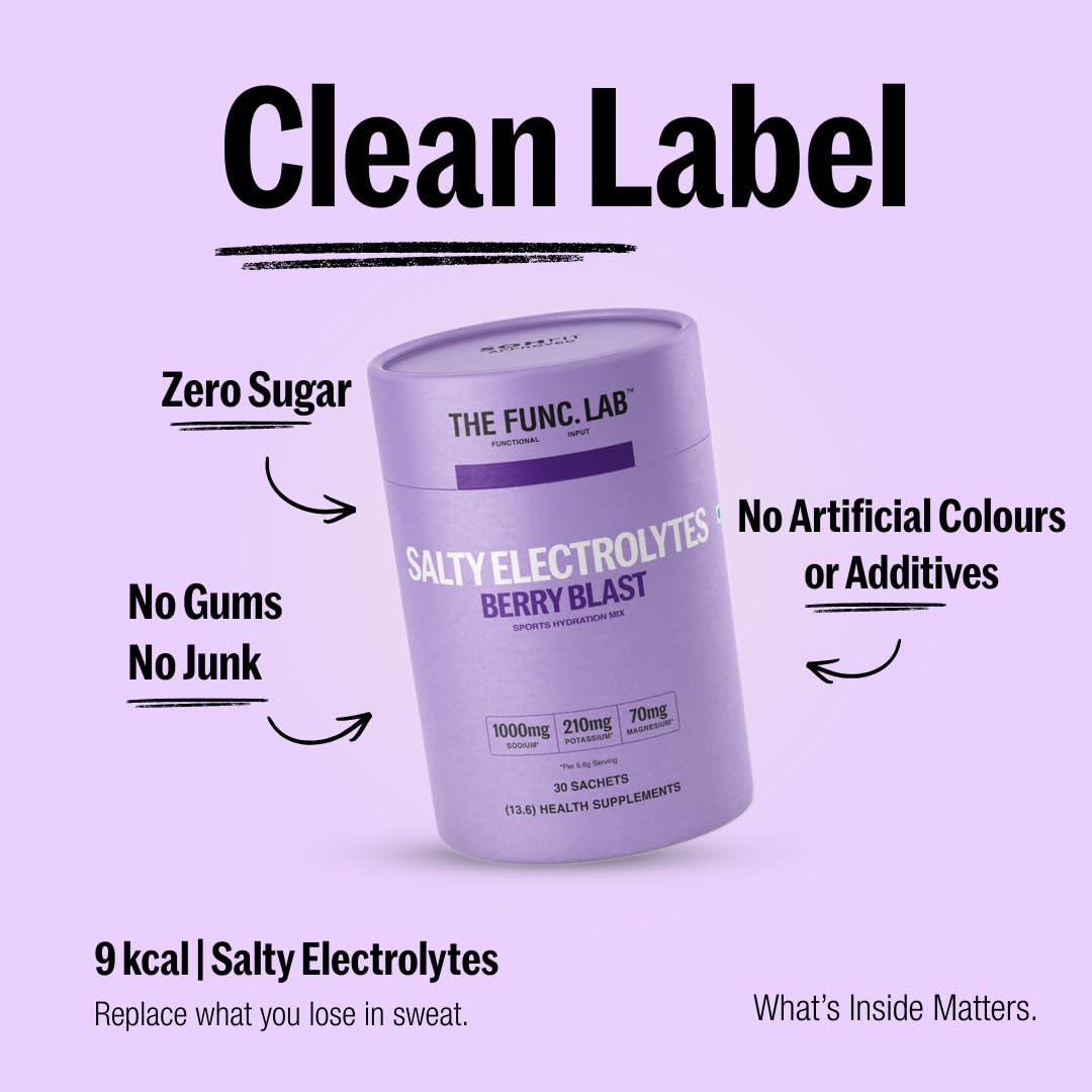 The Func. Lab Daily Electrolytes - Assorted | 15 Sachets | Instant Hydration Powder with Sodium, Potassium, Magnesium | Sugar