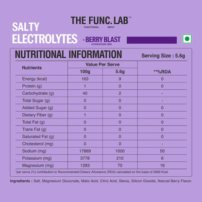 The Func. Lab Daily Electrolytes - Assorted | 15 Sachets | Instant Hydration Powder with Sodium, Potassium, Magnesium | Sugar