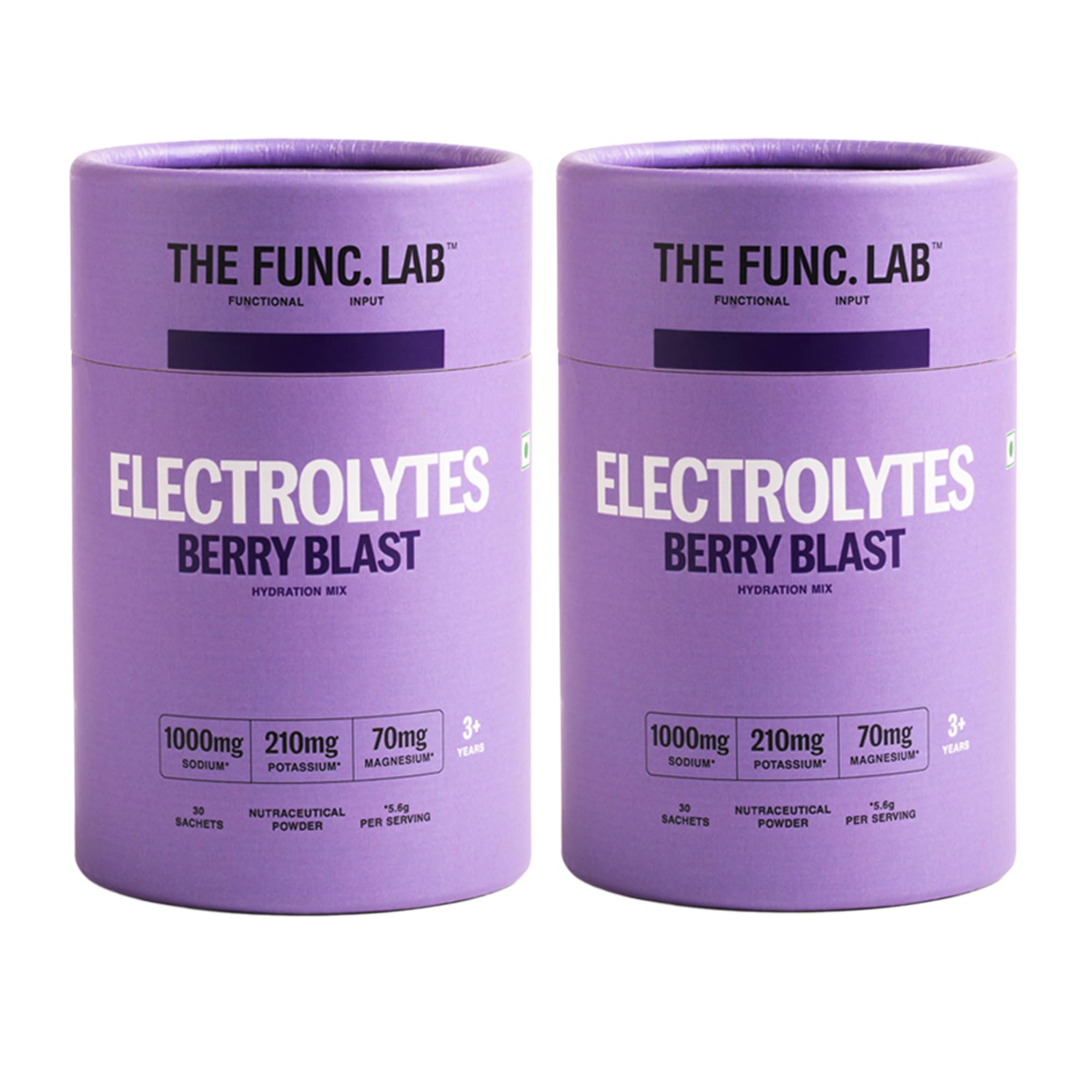 The Func. Lab Daily Electrolytes - Assorted | 15 Sachets | Instant Hydration Powder with Sodium, Potassium, Magnesium | Sugar
