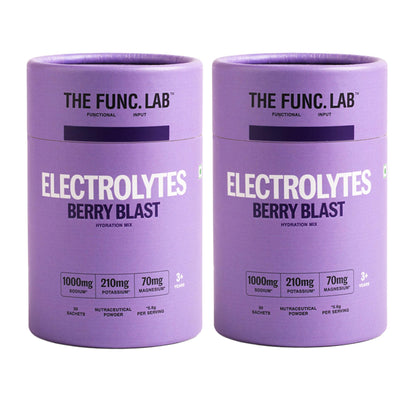 The Func. Lab Daily Electrolytes - Assorted | 15 Sachets | Instant Hydration Powder with Sodium, Potassium, Magnesium | Sugar