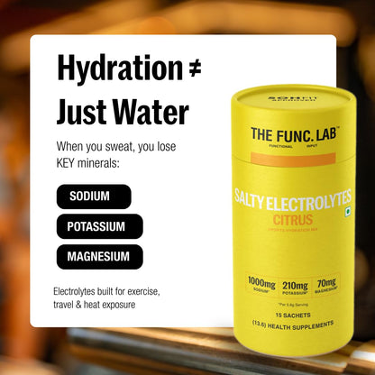 The Func. Lab Daily Electrolytes - Assorted | 15 Sachets | Instant Hydration Powder with Sodium, Potassium, Magnesium | Sugar