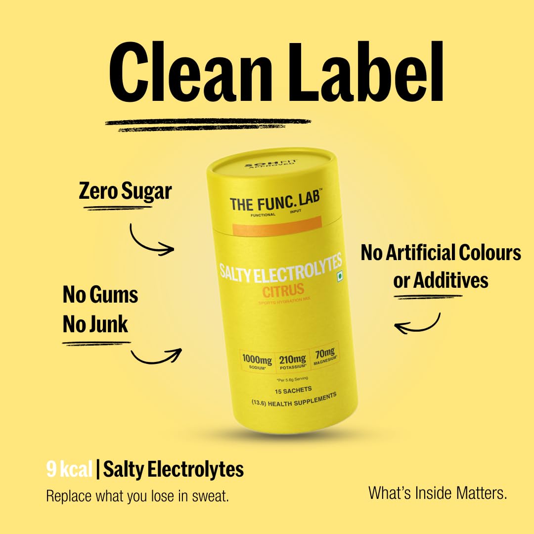 The Func. Lab Daily Electrolytes - Assorted | 15 Sachets | Instant Hydration Powder with Sodium, Potassium, Magnesium | Sugar