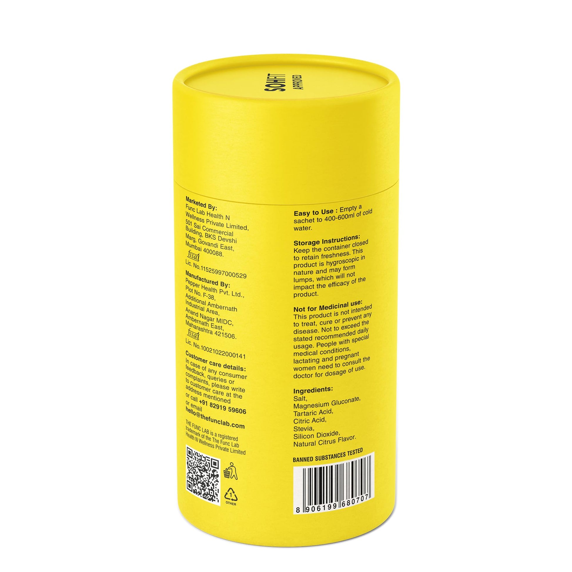 The Func. Lab Daily Electrolytes - Assorted | 15 Sachets | Instant Hydration Powder with Sodium, Potassium, Magnesium | Sugar