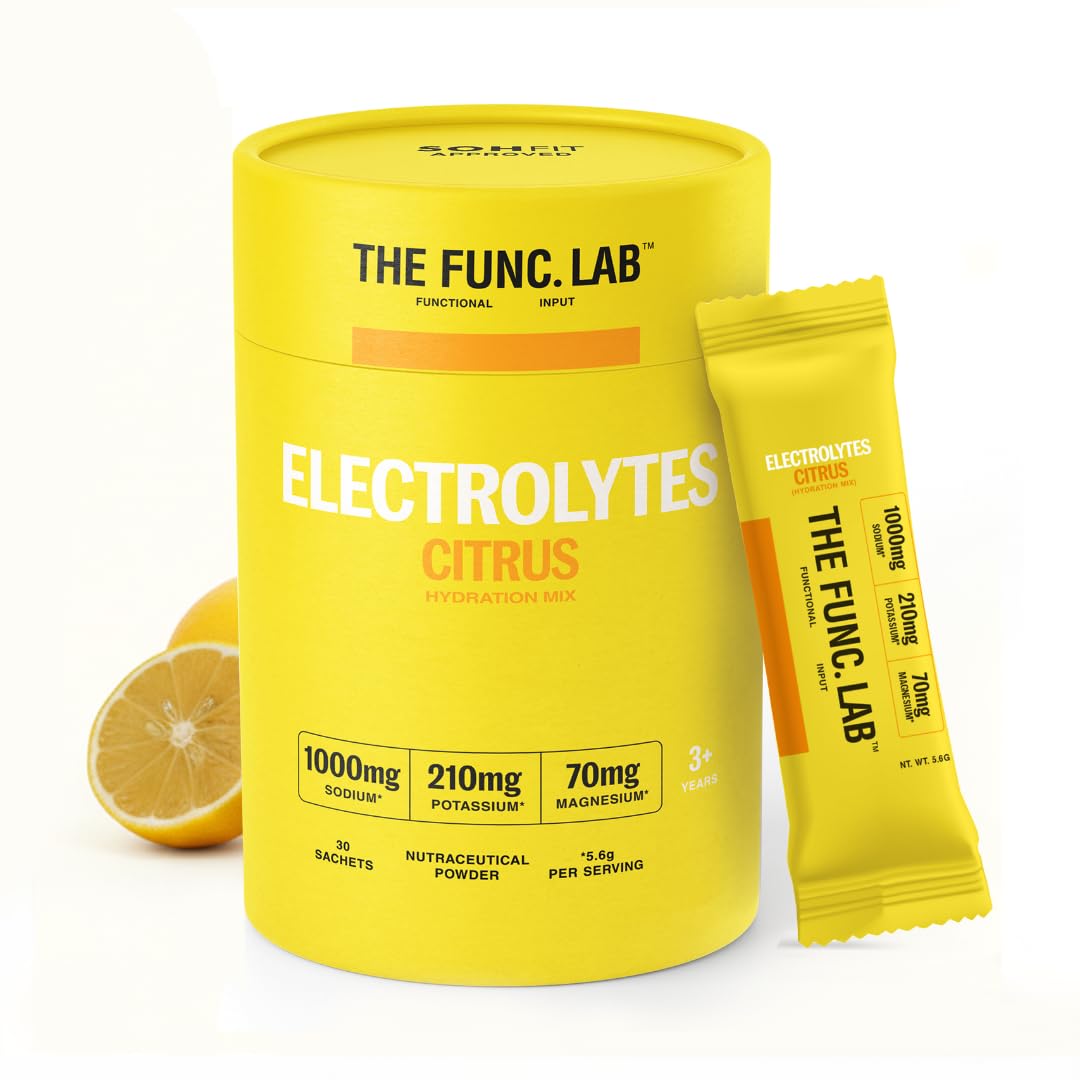 The Func. Lab Daily Electrolytes - Assorted | 15 Sachets | Instant Hydration Powder with Sodium, Potassium, Magnesium | Sugar
