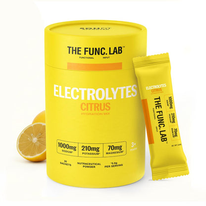 The Func. Lab Daily Electrolytes - Assorted | 15 Sachets | Instant Hydration Powder with Sodium, Potassium, Magnesium | Sugar