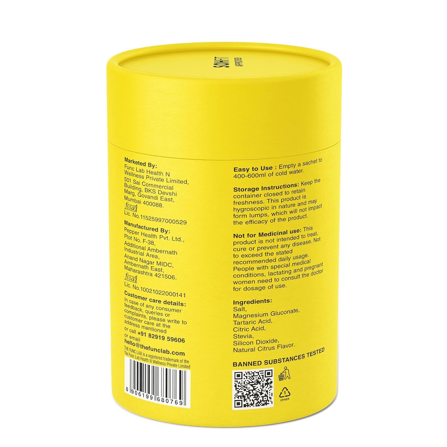 The Func. Lab Daily Electrolytes - Assorted | 15 Sachets | Instant Hydration Powder with Sodium, Potassium, Magnesium | Sugar