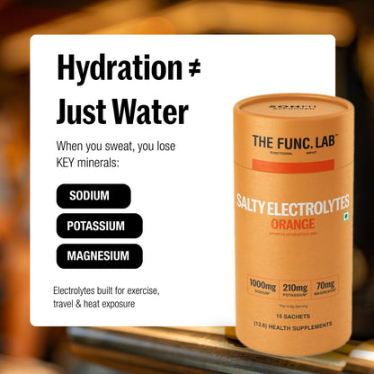 The Func. Lab Daily Electrolytes - Assorted | 15 Sachets | Instant Hydration Powder with Sodium, Potassium, Magnesium | Sugar